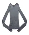 Miu Miu Long-sleeved Knitwear In Gray