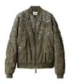 Miu Miu Long-sleeved Pilot Jacket In Green