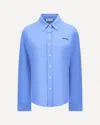 Miu Miu Button-down Shirt With Classic Collar In Blue