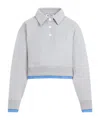 Miu Miu Cotton Fleece And Poplin Sweatshirt In White