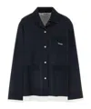 Miu Miu Women's Navy Silk Shirt In Black