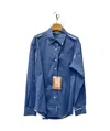 Miu Miu Long-sleeved Shirt In Blue