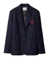 Miu Miu Long-sleeved Suit Coat In Black