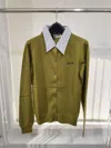 Miu Miu Detachable-collar Cashmere Cardigan In Green