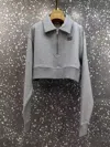 Miu Miu Long-sleeved Sweater In Gray