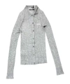 Miu Miu Long-sleeved Sweater In Gray