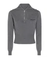Miu Miu Long-sleeved Sweater In Gray