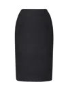 Miu Miu Longuette Skirt In Virgin Wool In Grey