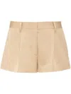 Miu Miu Low-rise Chino Shorts In Neutrals