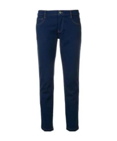 Miu Miu Low-rise Cropped Slim-fit Jeans In Blue