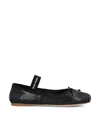 Miu Miu Mesh-design Ballet Flats In Black
