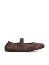 Miu Miu Nappa Leather Ballerinas In Briar