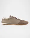 Miu Miu Low-top Mesh Suede Sneakers