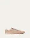 Miu Miu Suede Bicolor Retro Trainer Sneakers In Opale
