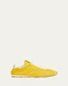 Miu Miu Fabric And Suede Sneakers With Contrast Stitching In Topazio