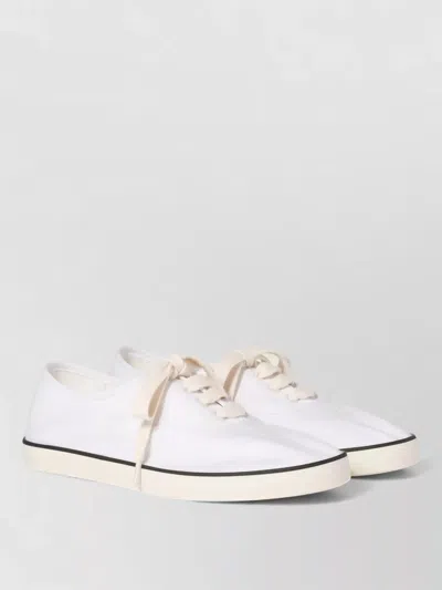 Miu Miu Low Top Sneakers Rubber Sole Design In White