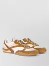 Miu Miu Gymnasium Sneakers In Technical Fabric And Suede In Brown