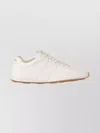 Miu Miu Low-top Sneakers With Rubber Sole And Stitching In White
