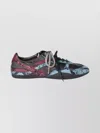 Miu Miu Gymnasium Technical Fabric And Python-print Ayers Leather Sneakers In Multi
