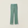 Miu Miu Lurex Pants In Green