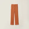 Miu Miu Lurex Pants In Orange