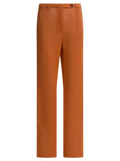 Miu Miu Lurex Pants In Orange