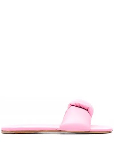 Miu Miu Luxurious Nappa Leather Sandals In Pink