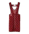 Miu Miu Macramé Apron In Red