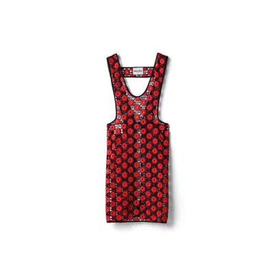 Miu Miu Macramé Apron In Red