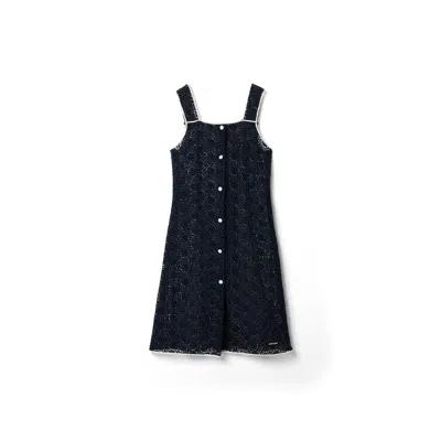 Miu Miu Macramé Dress In Blue