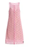 Miu Miu Macramé Midi Dress In Pink