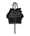 Miu Miu Macramé Pinafore Top In Black