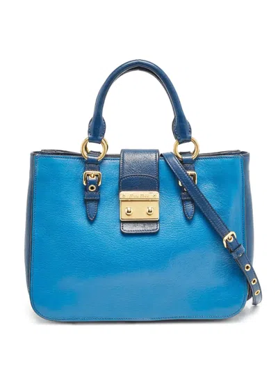 Pre-owned Miu Miu Madras Tote Bag