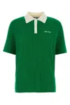 Miu Miu Ribbed Cashmere Polo Top