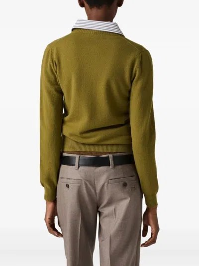 Miu Miu Maglieria Cashmere F.12 In Green