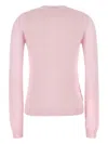 Miu Miu Dotted Knit Cardigan In Pink