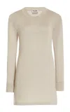 Miu Miu Maglieria Cashmere-silk Mini Dress In Grey