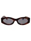 Miu Miu Mahogany Havana Acetate Sunglasses In Burgundy