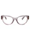 Miu Miu Malva Trasparente Acetate Glasses In Gray