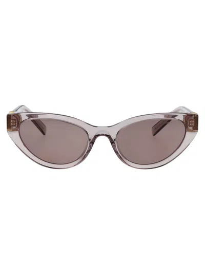 Miu Miu Malva Trasparente Acetate Sunglasses In Gray