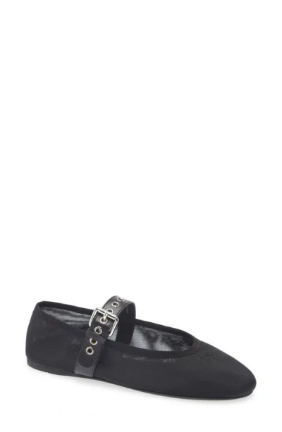 Miu Miu Mary Jane Ballet Flat In Black