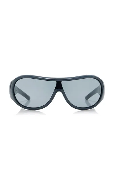 Miu Miu Mask-frame Acetate Sunglasses In Neutral