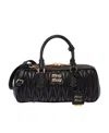 Miu Miu Matelassé Crossbody Bag In Black