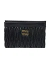 Miu Miu Woman Black Leather Crossbody Bag In Black