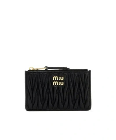 MIU MIU MIU MIU MATELASSÉ ZIPPED WALLET