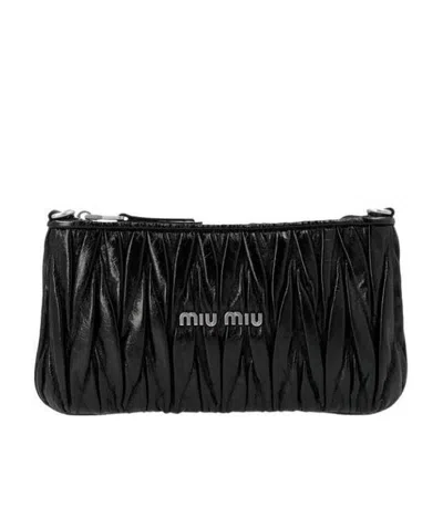 Miu Miu Matelassé Shoulder Bag In Black