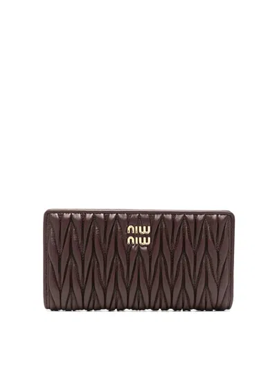 Miu Miu Matelass Wallet In Radica