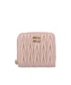 Miu Miu Matelassé Wallet In Nude
