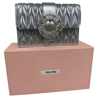 Pre-owned Miu Miu Matelassé Bag New In Brown