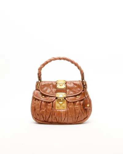 Miu Miu Matelassé Coffer Bag In Pink